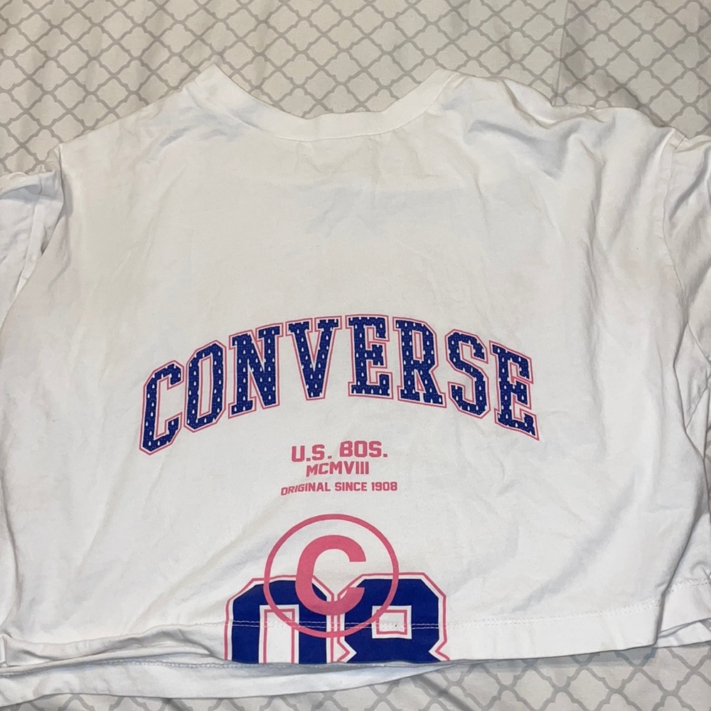 White Converse Crop top. Worn a handful of times.